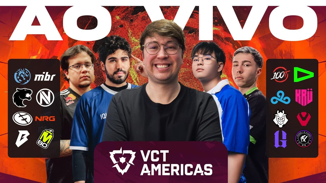 Thumbnail da watch party do Tixinha para a final do VCT Americas
