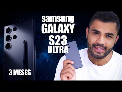 Bruno segura um Samsung Galaxy S23 Ultra