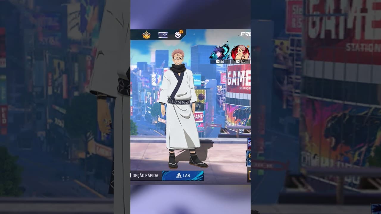 Campanha Free Fire x Jujutsu Kaisen com Tixinha