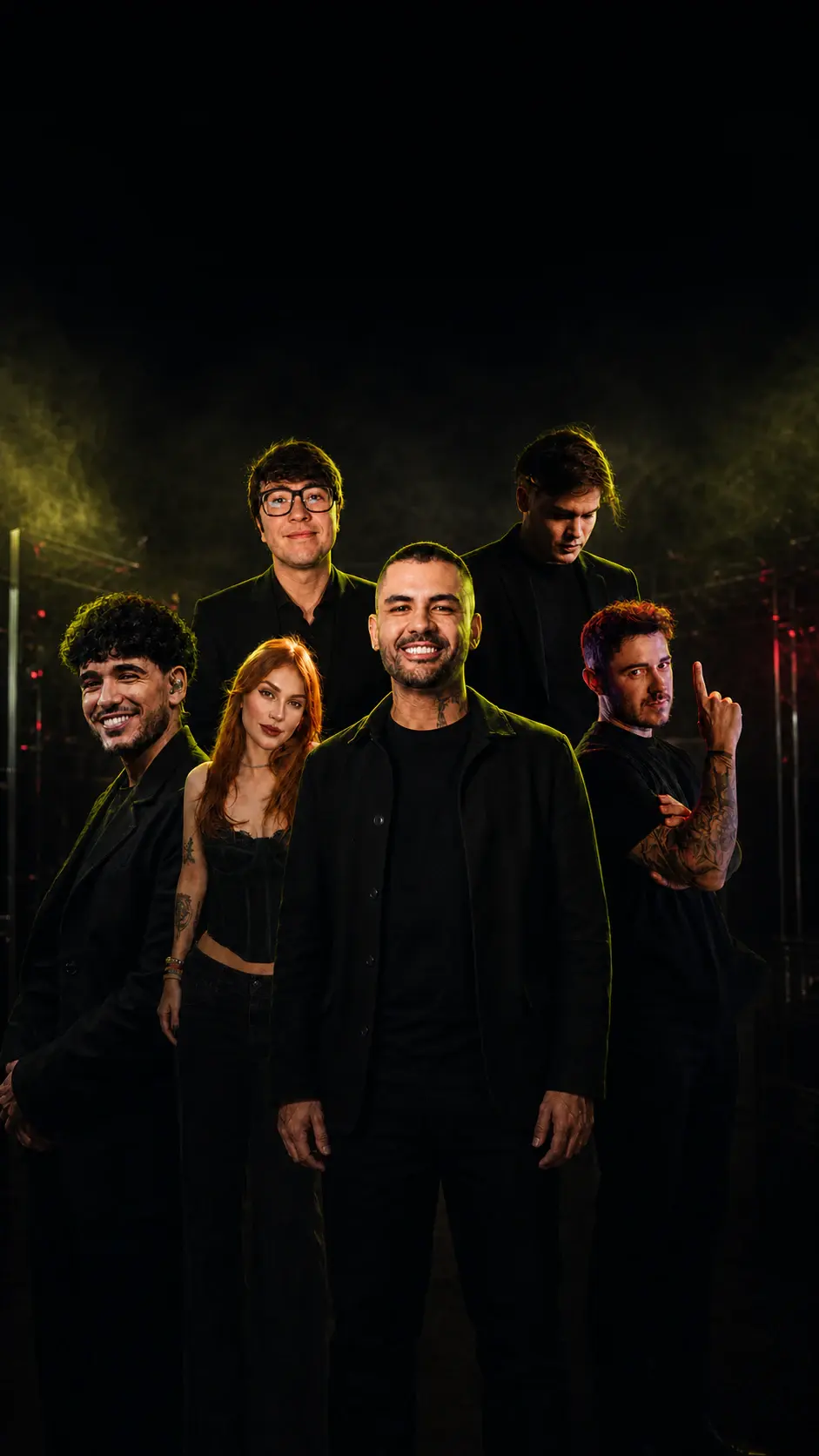 Retrato editorial de Bruno, Tixinha, Xarola, Nyang, Mands e f0rsaken