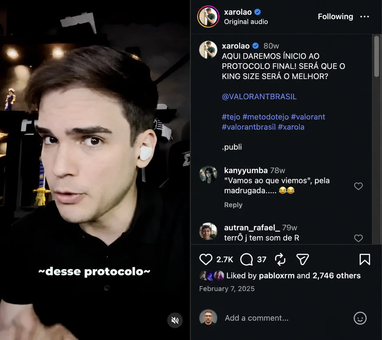 Lançamento do Tejo · vídeo curto